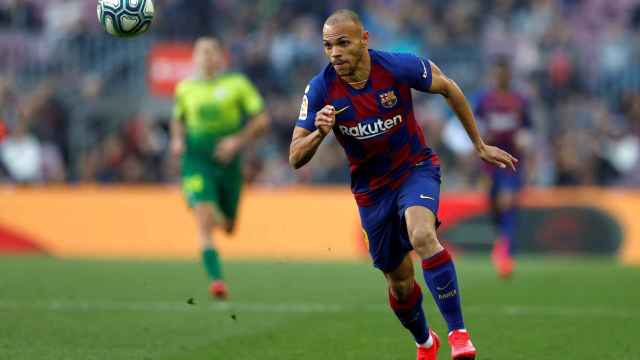 Martin Braithwaite en un partido del Barça / EFE