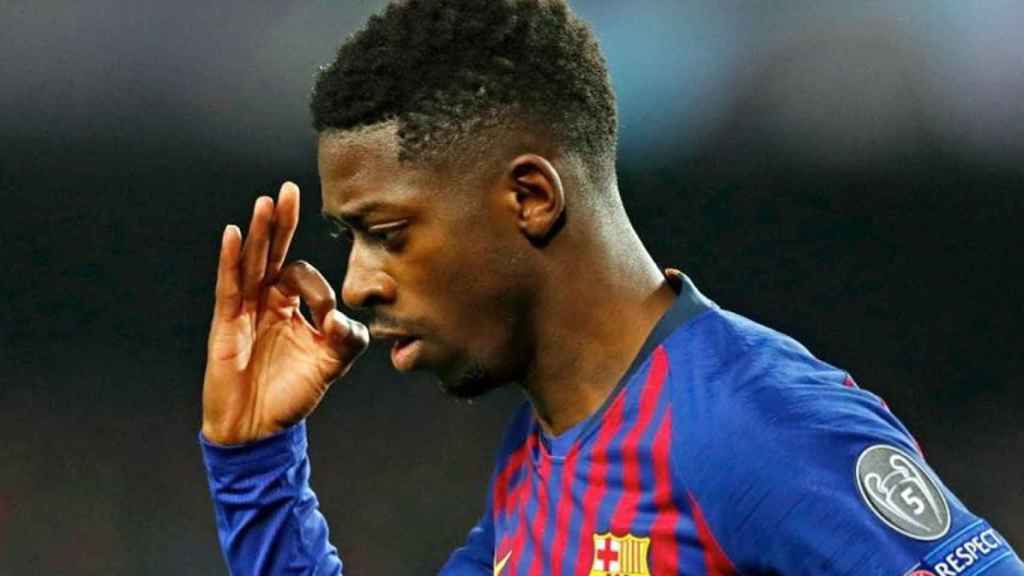 Ousmane Dembelé celebra su gol del Barça ante el Tottenham / INSTAGRAM