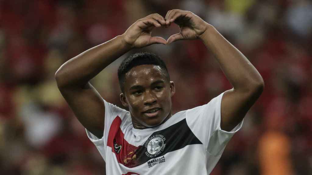 Endrick, celebrando un gol en un amistoso organizado por Zico / EFE