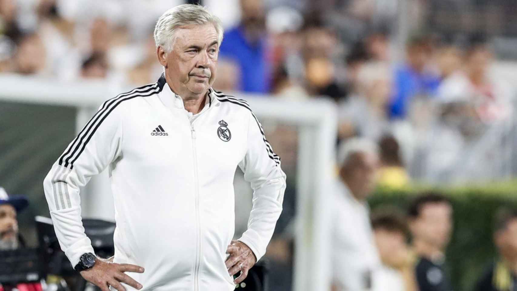 Carlo Ancelotti, durante un entrenamiento del Real Madrid / EFE