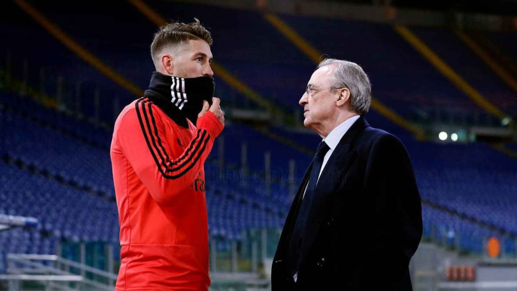 Sergio Ramos y Florentino Pérez en una imagen de archivo / EFE