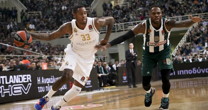 Trey Thompkins, en un partido con el Real Madrid | EFE