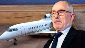 El Síndic de Greuges, Rafael Ribó, y un Dassault Falcon 900 Ex / CG