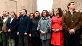 Albert Rivera, Pablo Casado y Santiago Abascal, cada vez más lejos de una mayoría de derechas tras las elecciones / EFE