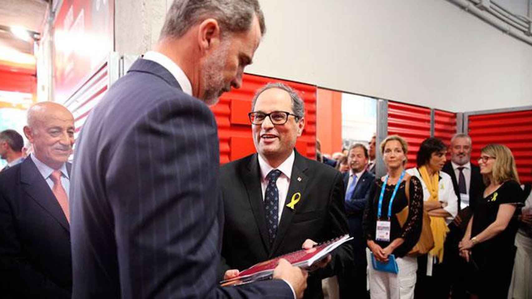 El Rey y Quim Torra durante la inauguración de los Juegos Mediterráneos de Tarragona / GENCAT