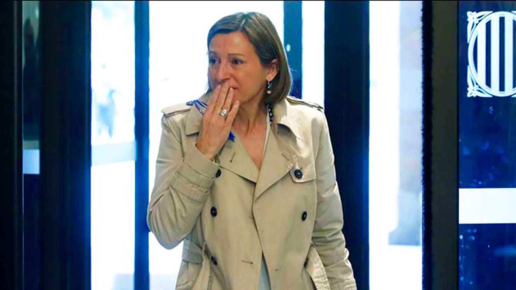 Carme Forcadell, emocionada en una imagen de archivo, no repetirá como presidenta del Parlament / EFE