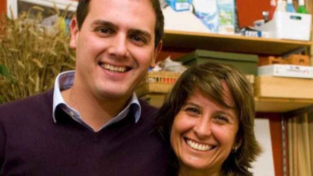 Albert Rivera, líder de Ciudadanos, con María Àngels Casanovas.