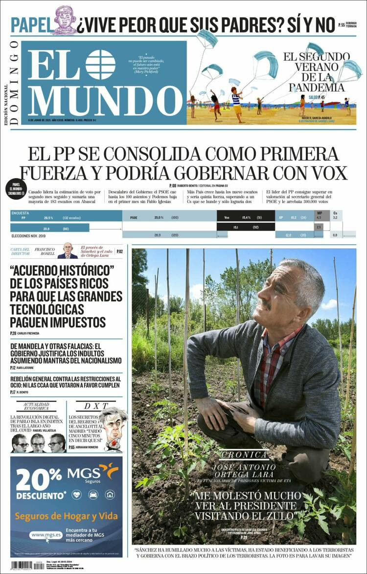 Portada de 'El Mundo' del 6 de junio de 2021 / KIOSKO.NET