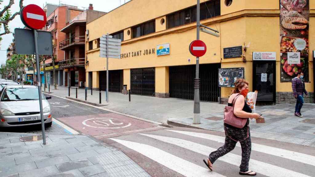 Imagen del lugar de la agresión a un agente de los Mossos d'Esquadra / EFE