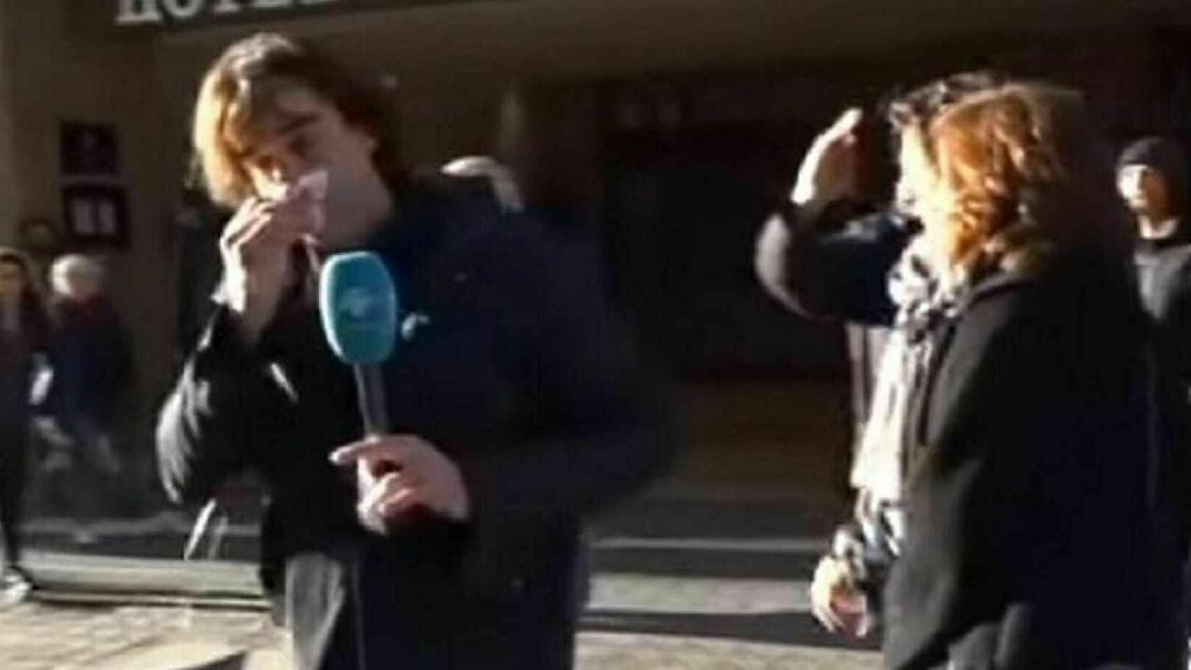 Cake Minuesa instantes después del ataque, uno de los 40 sufridos por periodistas en 18 meses / EFE