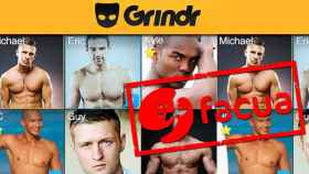 Grindr, la aplicación de citas para hombres con el sello de Facua / FOTOMONTAJE DE CG