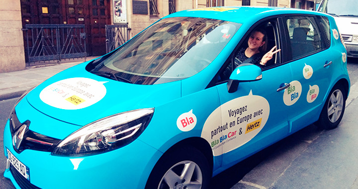 Coche de promoción de Bla Bla Car