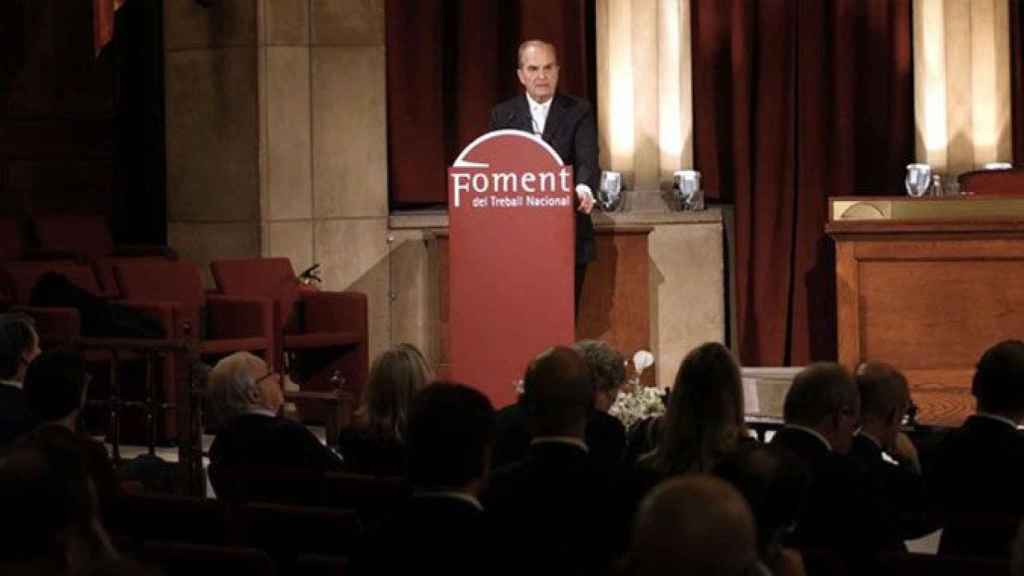 Joaquim Gay de Montellà, presidente de Foment del Treball, en una imagen de archivo frente a la asamblea de la patronal / CG