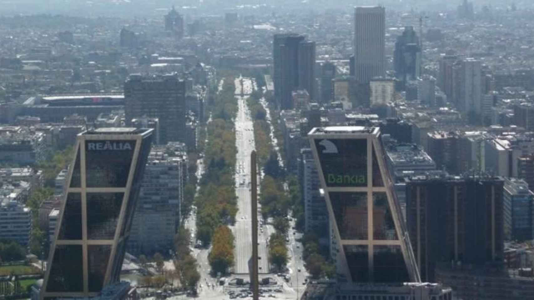 El Paseo de la Castellana, una de las principales zonas empresariales de Madrid.