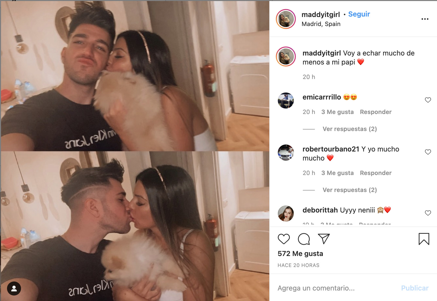 La pareja hace pública su relación a través de las redes sociales / INSTAGRAM