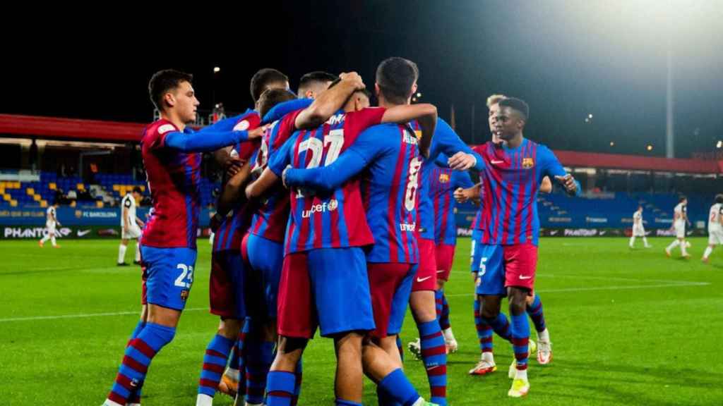 Celebración de un gol del Barça B / FCB