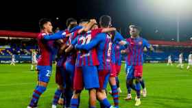 Celebración de un gol del Barça B / FCB