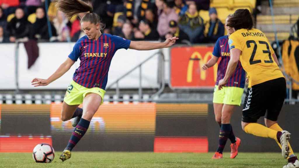 Una foto de Leike Martens frente al LSK Kvinner de la Women Champions League / FCB