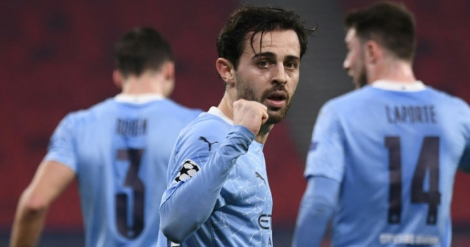 Bernardo Silva, tras celebrar un gol con el Manchester City / EFE