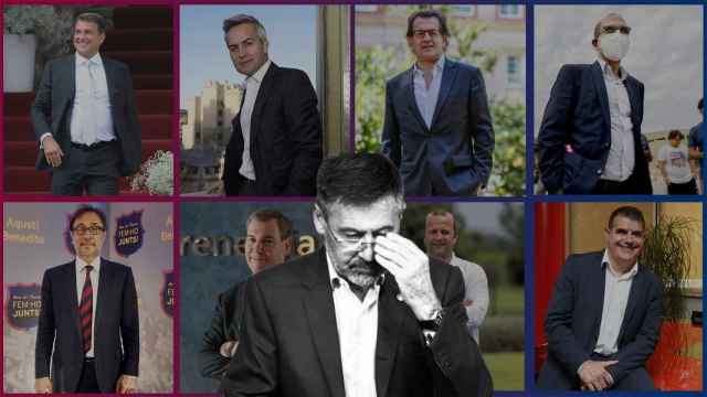 Los candidatos a heredar el cargo de Josep María Bartomeu: Laporta, Font, Freixa, Farré, Benedito, Rousaud, Vilajoana y Fernández Alà / CULEMANIA