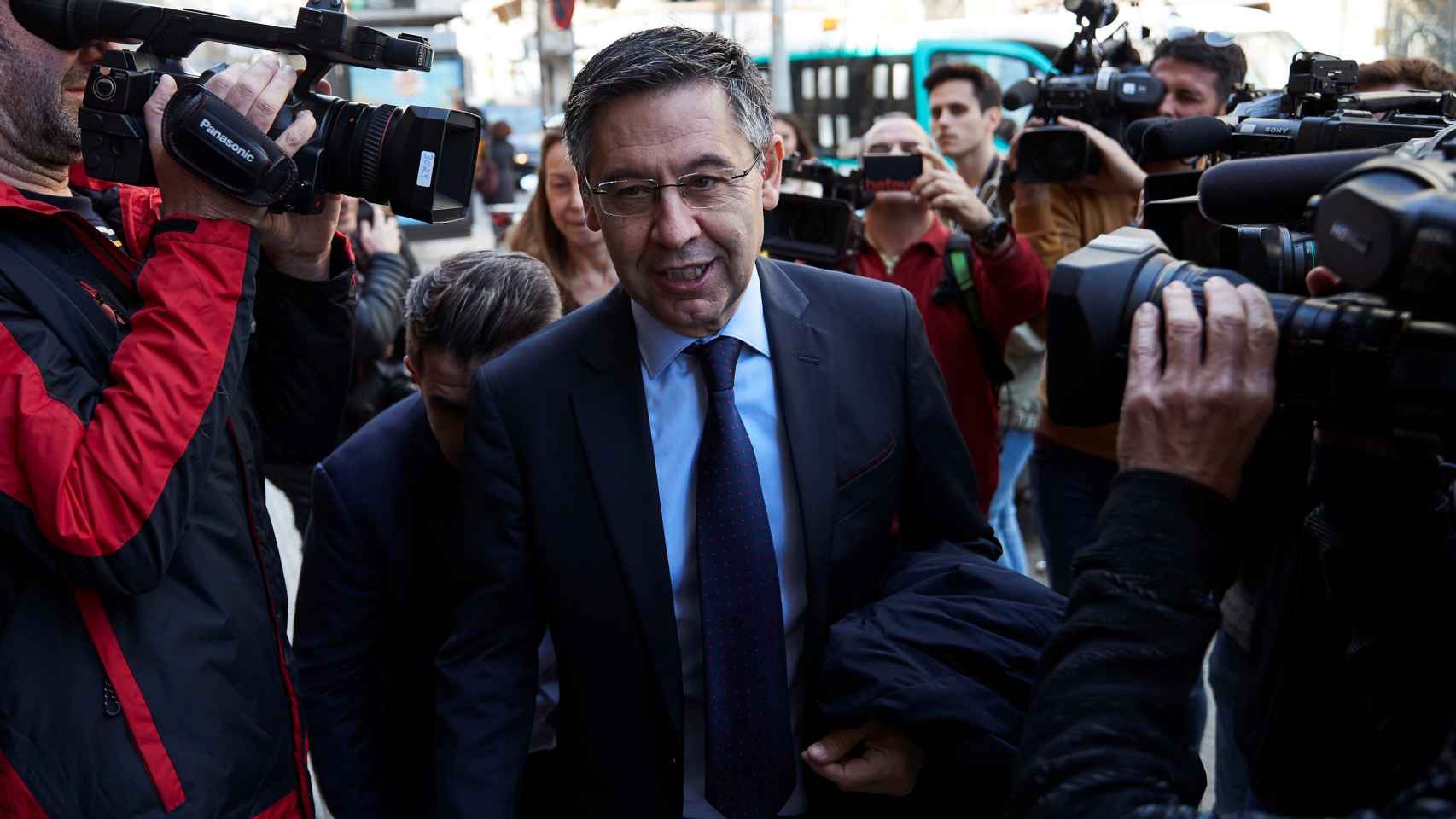 Bartomeu, a su llegada al Círculo Ecuestre de Barcelona / EFE