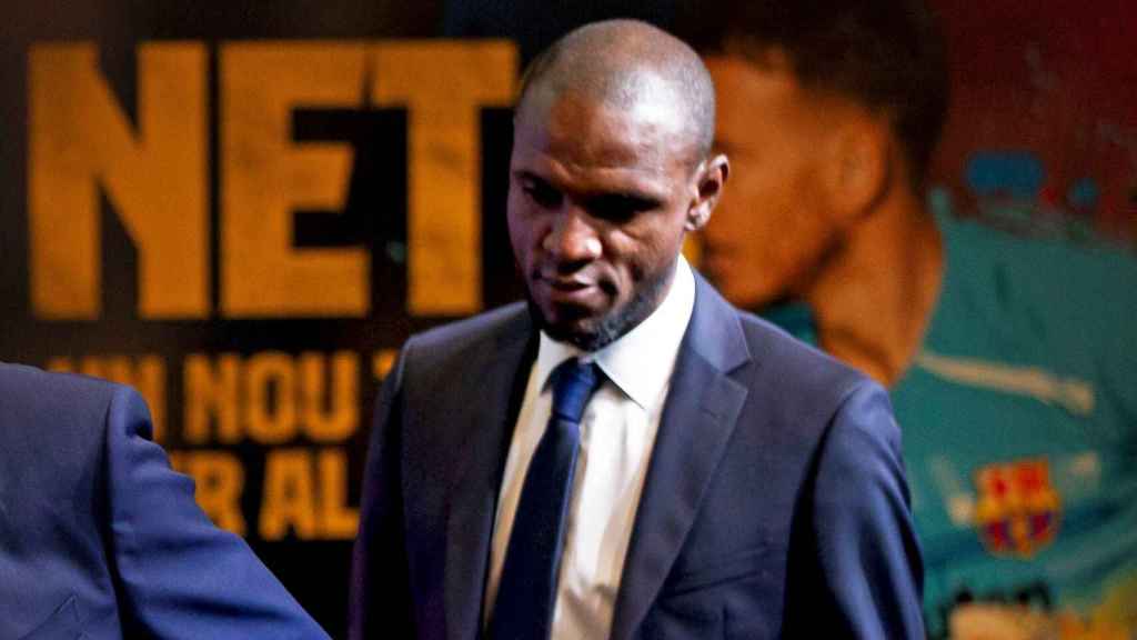 Eric Abidal en la presentación de Neto Murara / EFE