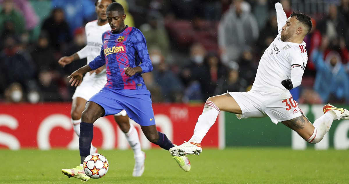 Ousmane Dembelé protagonizo una segunda parte positiva en el Barça-Benfica / EFE