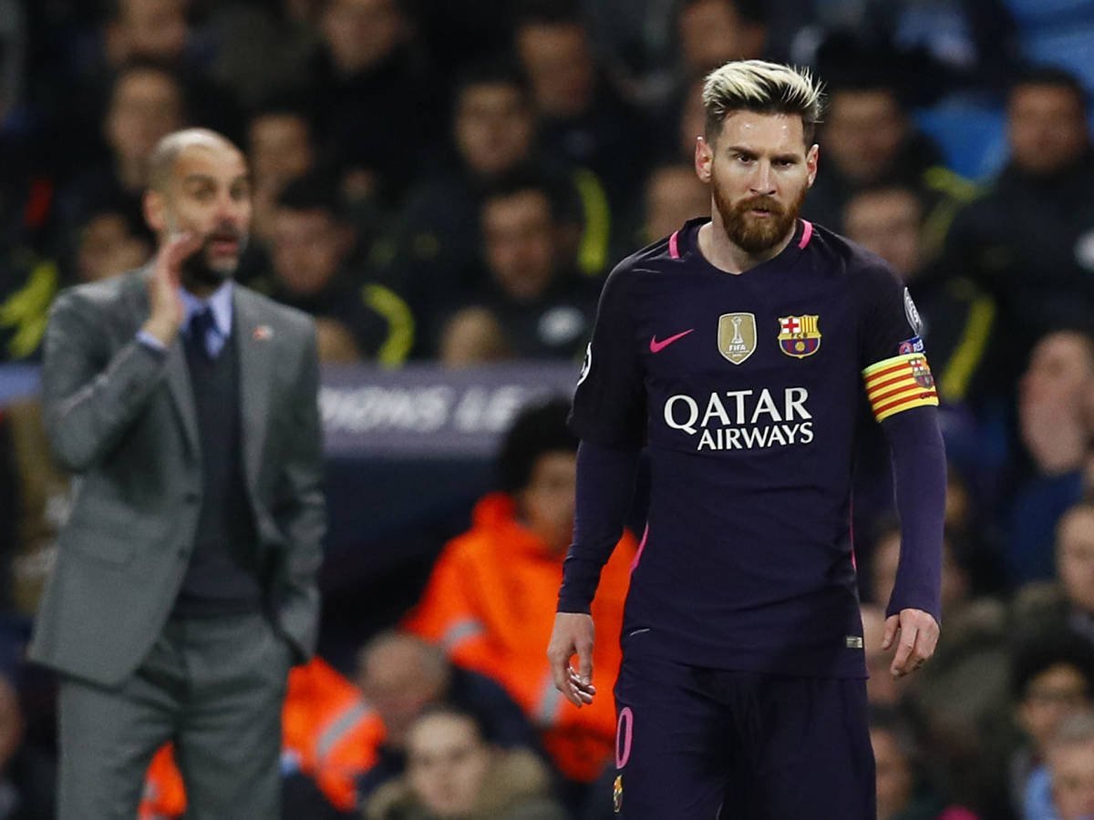 Leo Messi, en un partido contra el City de Guardiola | EFE