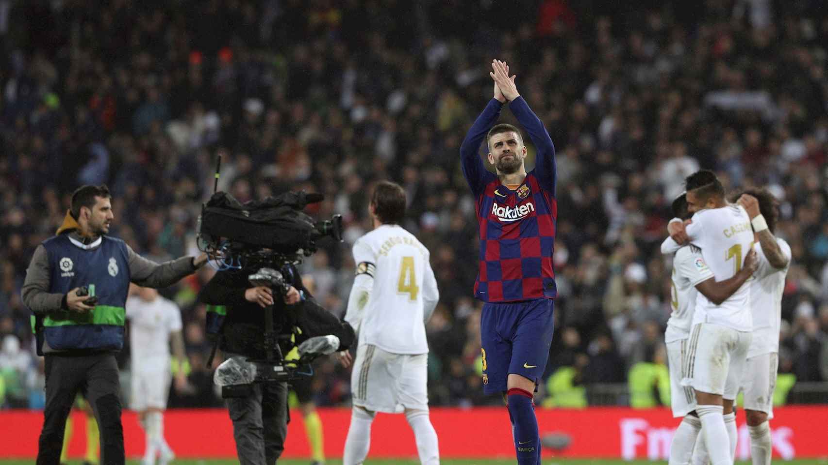 Piqué tras la derrota en el Santiago Bernabéu / EFE