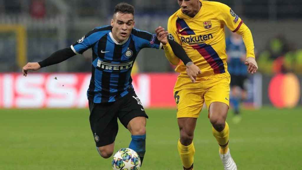 Lautaro Martínez se enfrenta a Todibo en un Inter-Barça de Champions / AGENCIAS