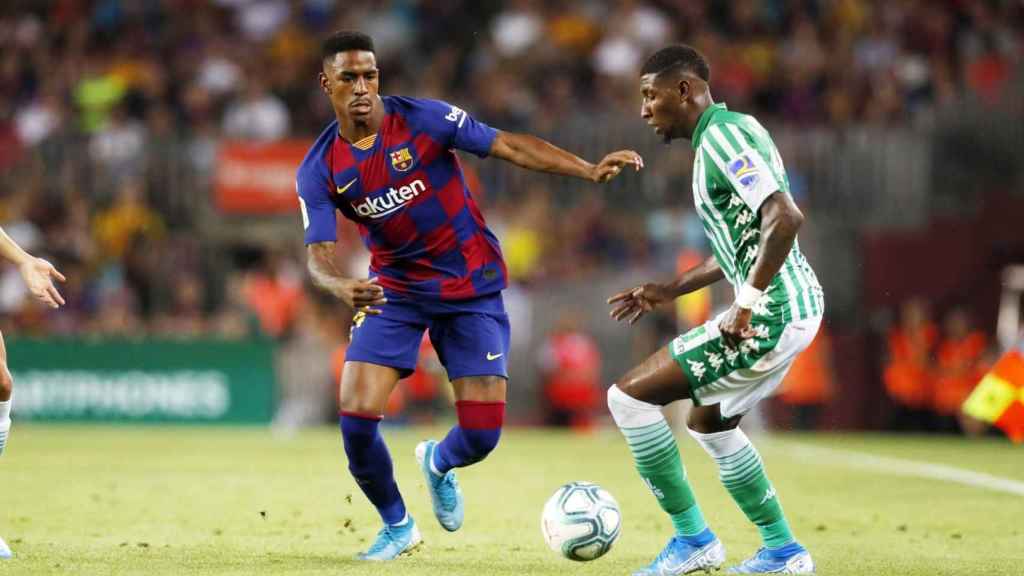 Junior Firpo jugando el Barça - Betis de la primera jornada / FC Barcelona