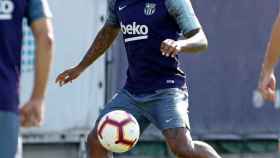 Una foto de archivo de Malcom Oliveira durante un entrenamiento del Barça / Instagram