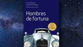 Fotomontaje de la portada del libro 'Hombres de fortuna' sobre un fondo estrellado / CG