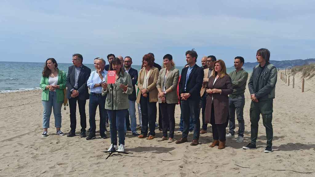 La alcaldesa de Gavà, Gemma Badia, interviniendo durante la rueda de prensa este jueves / HUGO SÁNCHEZ