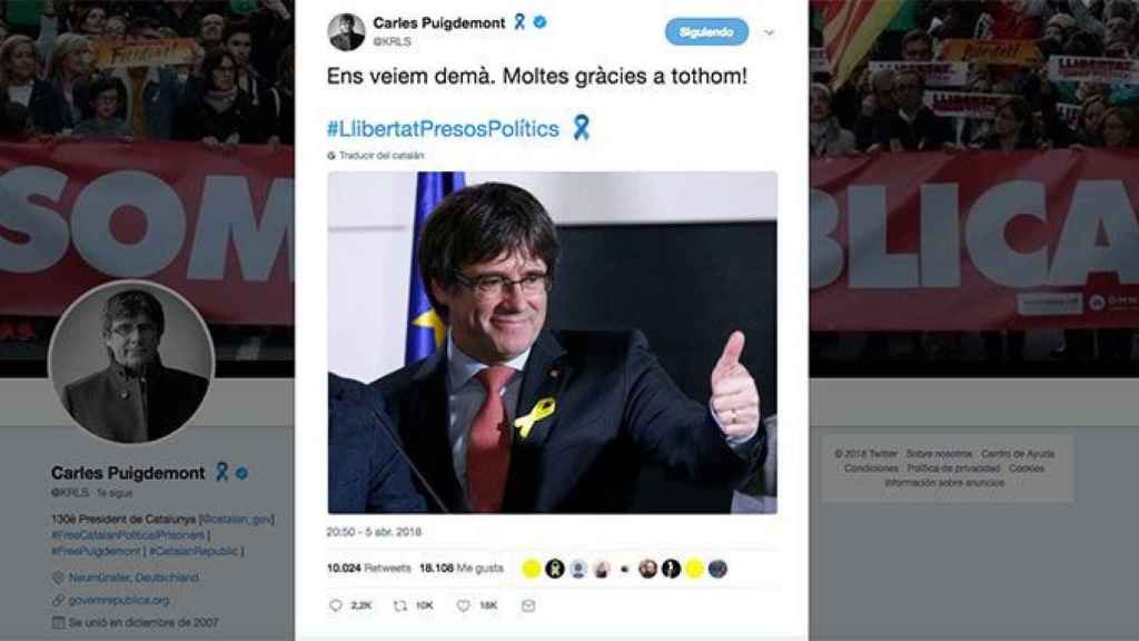 Puigdemont: Nos vemos mañana. ¡Muchas gracias a todos!