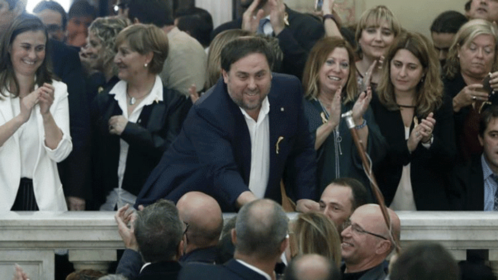 El exvicepresidente del 'Govern', Oriol Junqueras, en el Parlamento catalán / CG