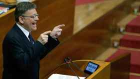 El presidente de la Generalitat Valenciana, Ximo Puig, durante un debate en Les Corts.