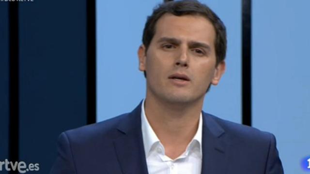 Albert Rivera, presidente de Ciudadanos, durante una de sus intervenciones.