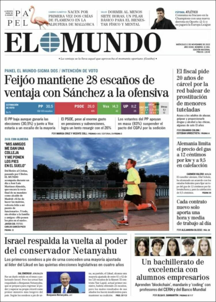 El Mundo 2 de noviembre. de 2022