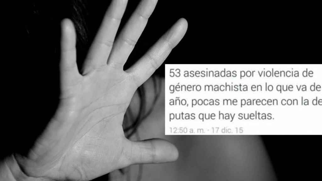 Una mujer víctima de la violencia de género se protege del tuit que celebra los asesinatos machistas