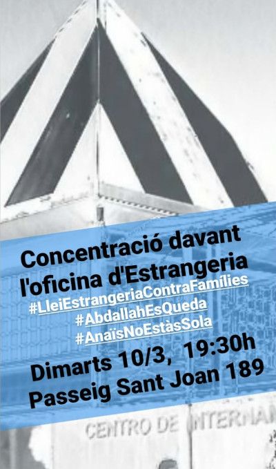 Convocatoria de protesta contra la expulsión de Abdallah / TANQUEM ELS CIE