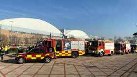 Los cuerpos de emergencias tras un aterrizaje forzoso en Barajas / EP