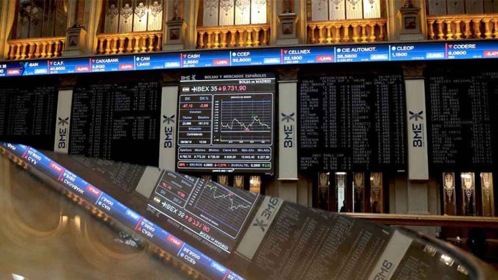 Imagen de la Bolsa de Madrid, donde el Ibex 35 ha abierto en positivo este jueves / EFE