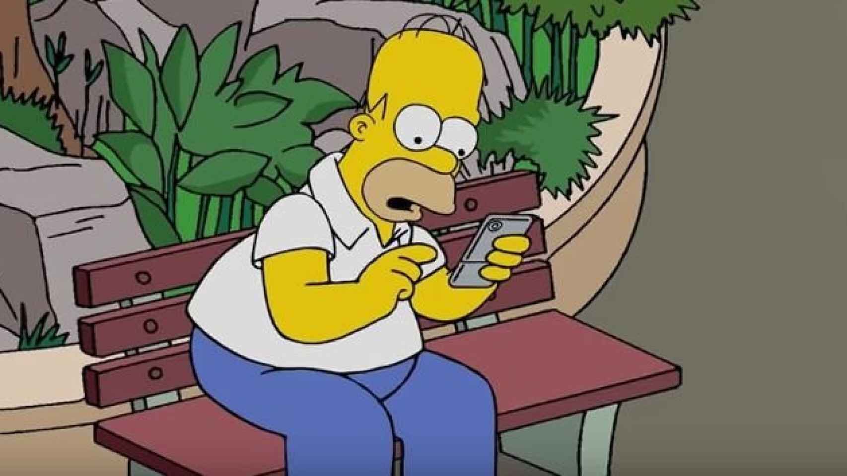 Escena del video en que los Simpson juegan a Pokémon Go.