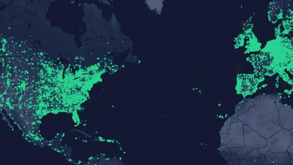 Mapa de implementación de la red 'blockchain' Helium / EXPLORER.HELIUM