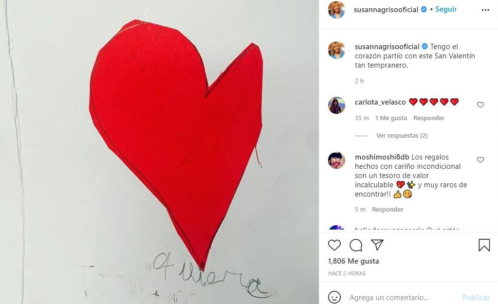 El regalo de San Valentín de Dorcette a su madre, Susanna Griso / INSTAGRAM