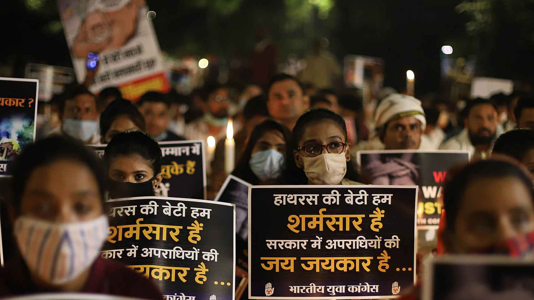 Mujeres se manifiestan en la India contra la violencia de género / EP