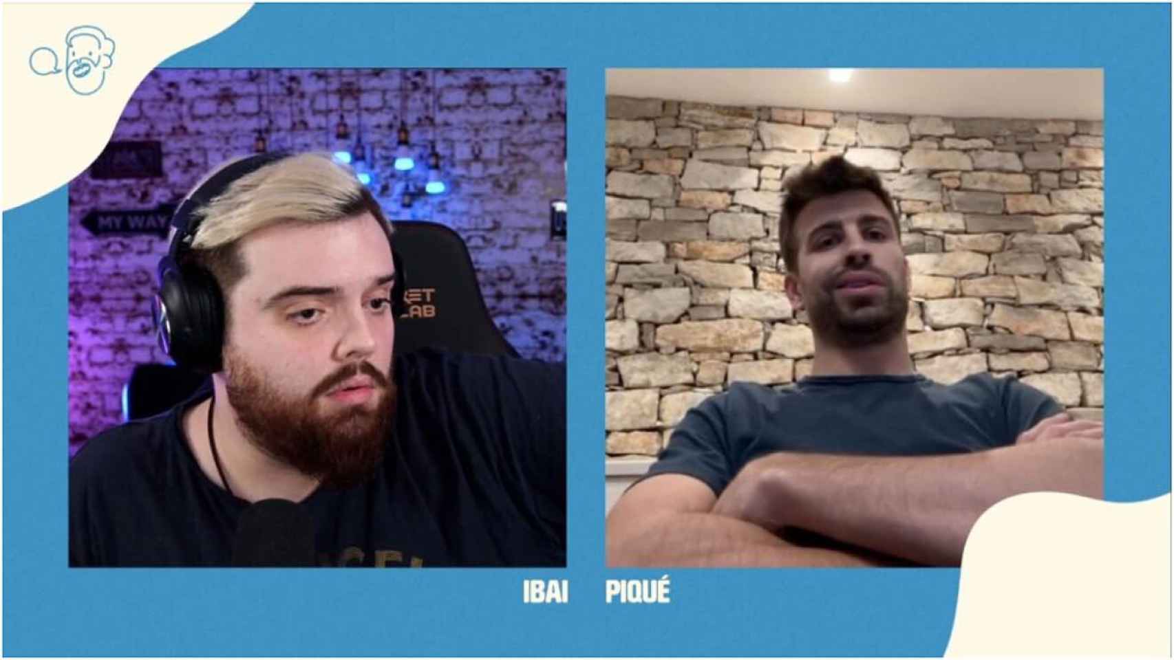 Ibai y Piqué en un directo de Twitch