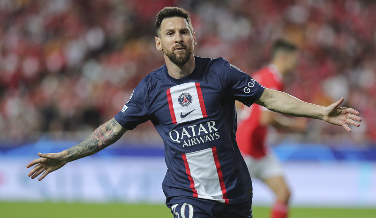 Leo Messi, celebrando un gol contra el Benfica en Champions League / EFE