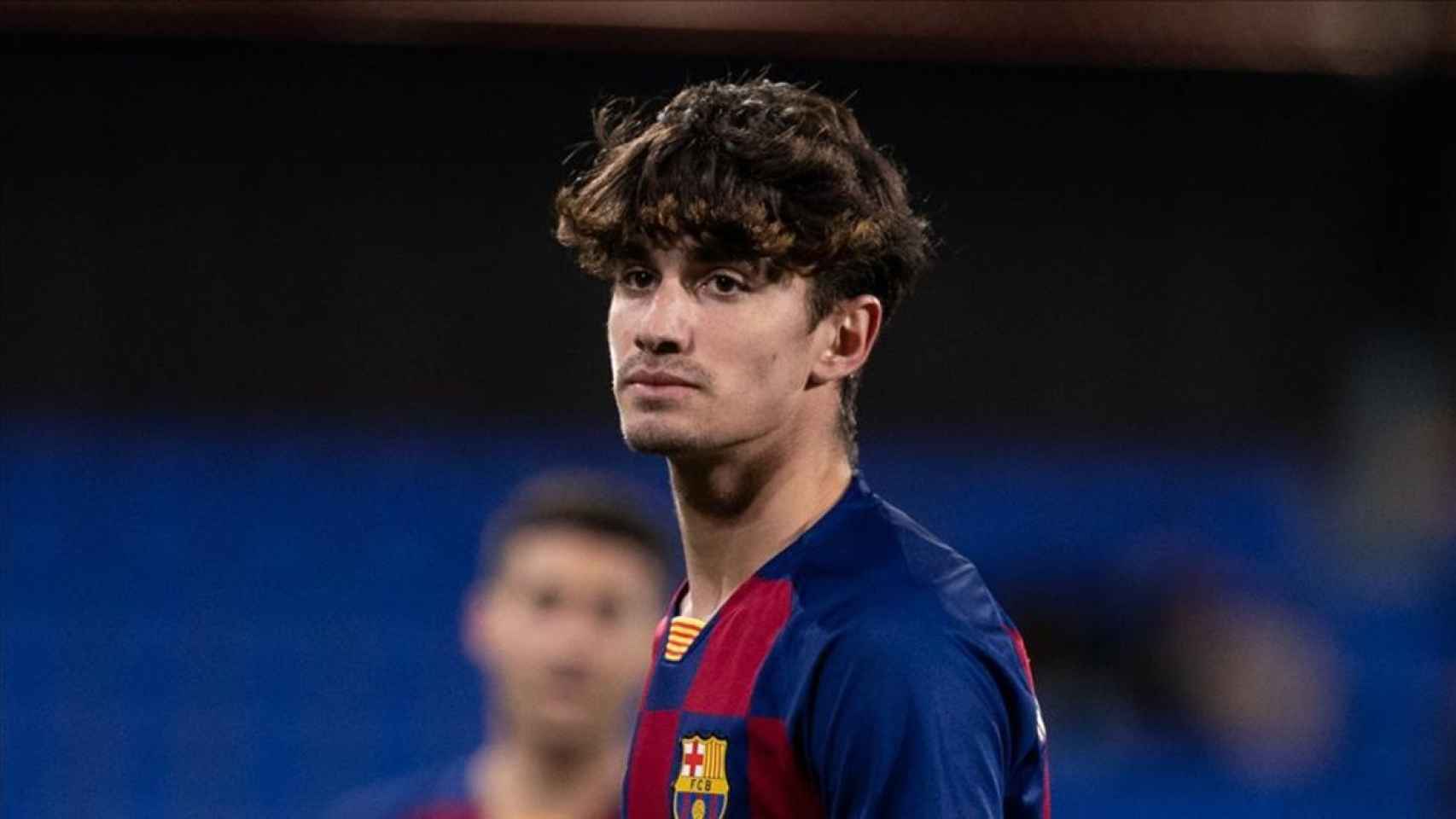 Álex Collado en un partido del Barça B / REDES